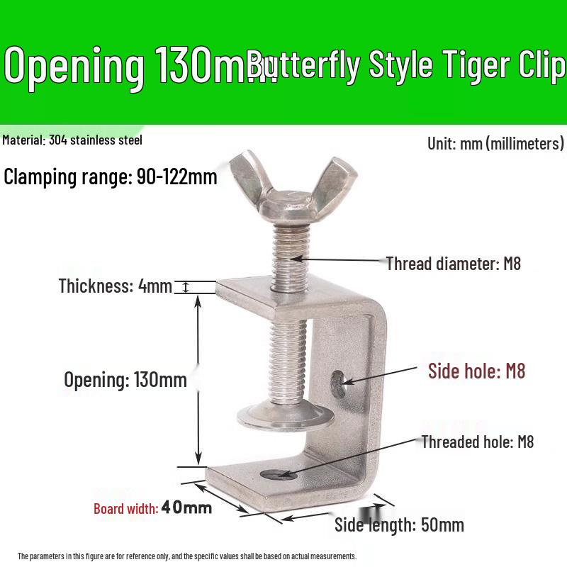 304 Stainless Steel U-Clamp Tiger Clamp with Hand-Tightened Eyebolt