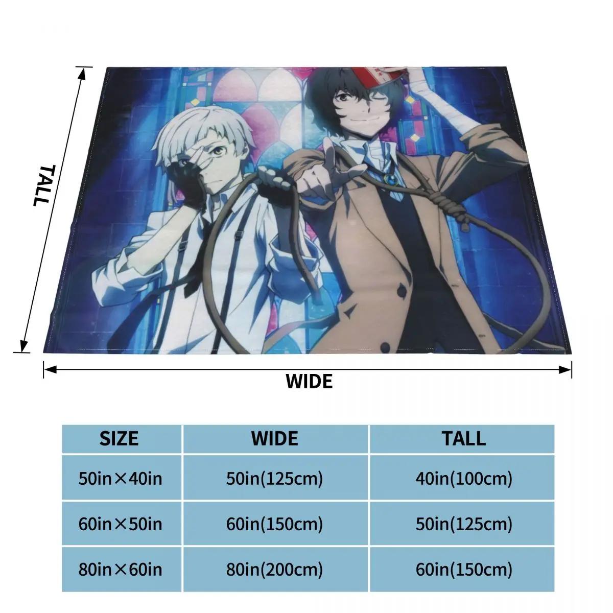 Дадзай Ацуси Одеяла Bungou Stray Dogs Аниме Плюшевое Потрясающее Мягкое Плед для Кровати Зима 30x40in