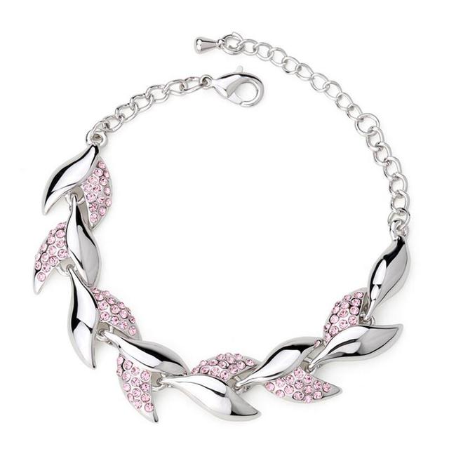 

Модный браслет, свадебный женский браслет с сердечком из кристаллов для женщин, роскошный темпераментный серебряный -цвет, изящные ювелирные изделия, подарок