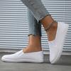 Chaussures blanches pour hommes et femmes, chaussures en toile à talons plats, couvre-chaussures pour femmes, pieds plats, pédalage sur un pied, chaussures de planche décontractées pour couples