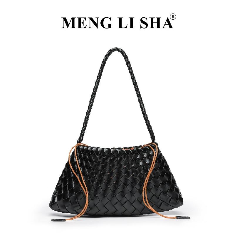 Handgewebte Tasche Retro Tragbarer Gemüsekorb Tasche Vielseitig Achsel Schulter Mutter und Kind Tasche
