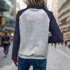 Women S V Neck Long Sleeve Pullover Casual Color Block Sweatshirt