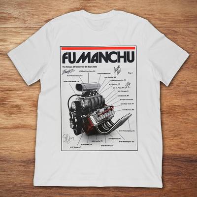 Turnê 2025 da Banda Fu Manchu Presente Para Fã Tamanho Completo P a 5XL Camiseta Camiseta Unissex