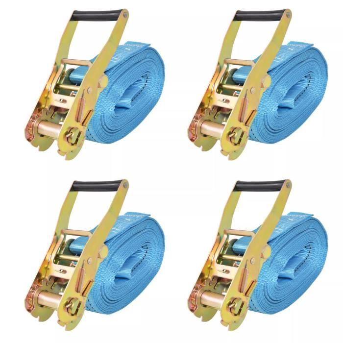 VidaXL Ratchet Tie-Down Straps 4 Pcs 4 Tons 8 M X 50 Mm Blue