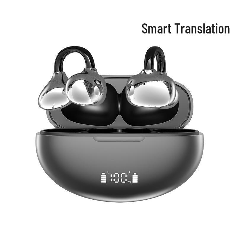 Q72 Wireless Bluetooth Clip-On Earbuds: Noise Cancelling, Long Battery, Comfortable for Sports.
