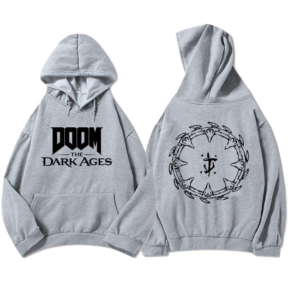 

DOOM The Dark Ages Ігрові Худі Зимові Флісові Худі з Довгим Рукавом Повсякденна Мода Унісекс Одяг XXL