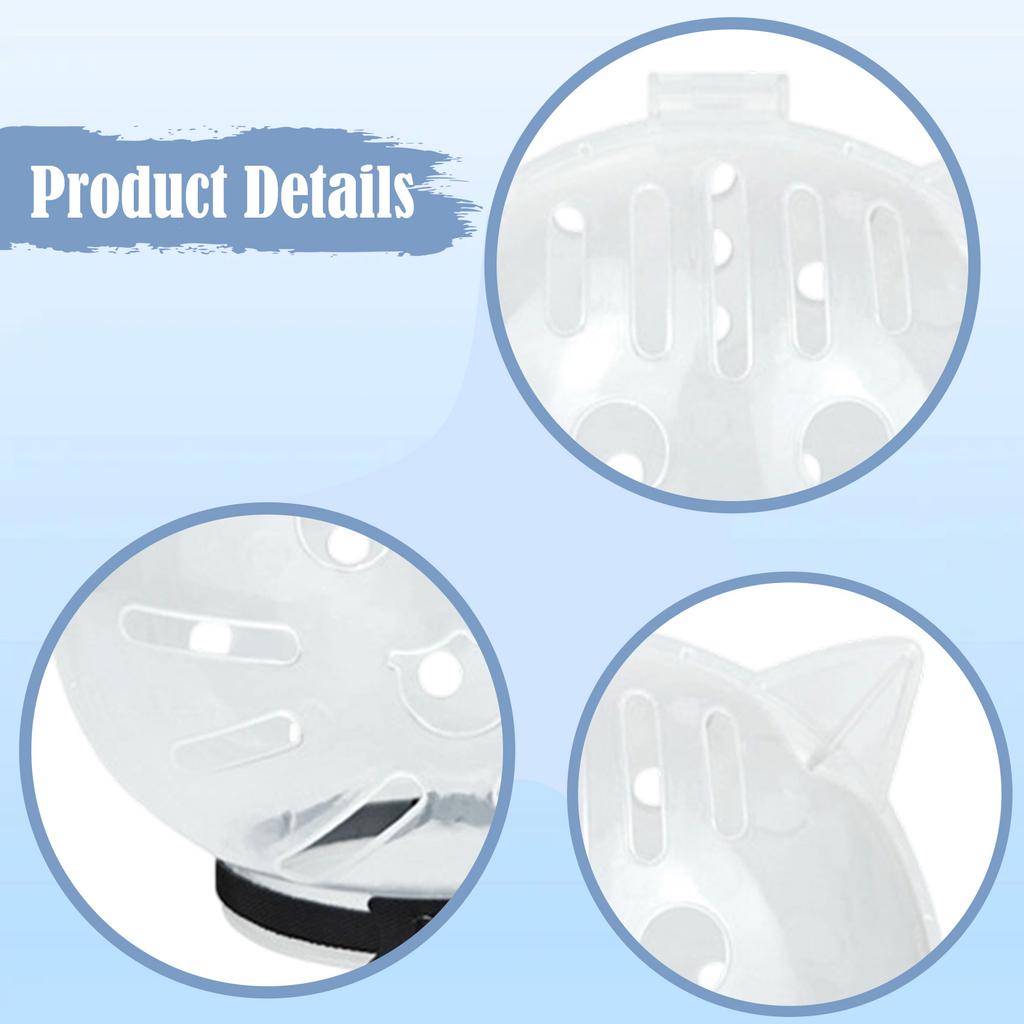 Breathable Cat Muzzle Anti Licking Cat Hood Nail Trimming Grooming Mask for Pet Grooming Bathing Nail Trimming
