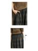In-Stock Autumn 2025 Women's Warm A-line Woolen Plaid Mid-length Skirt