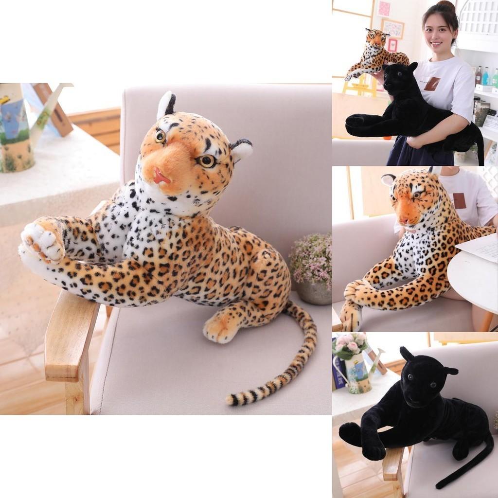 Brinquedo de Pelúcia Realista de Leopardo Macio e Aconchegante, Perfeito para Decoração de Casa