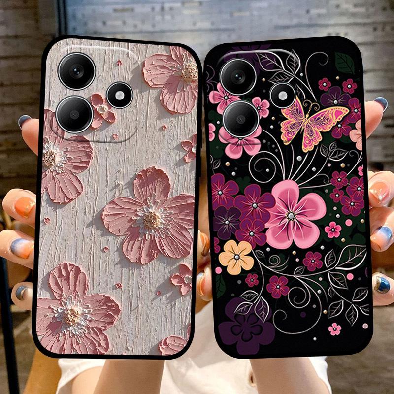For Redmi Note 14 5G Case Cute Painted Silicone Soft TPU Phone Coque Capa For Redmi Note 14 4G Shockproof Fundas Bumper Cover