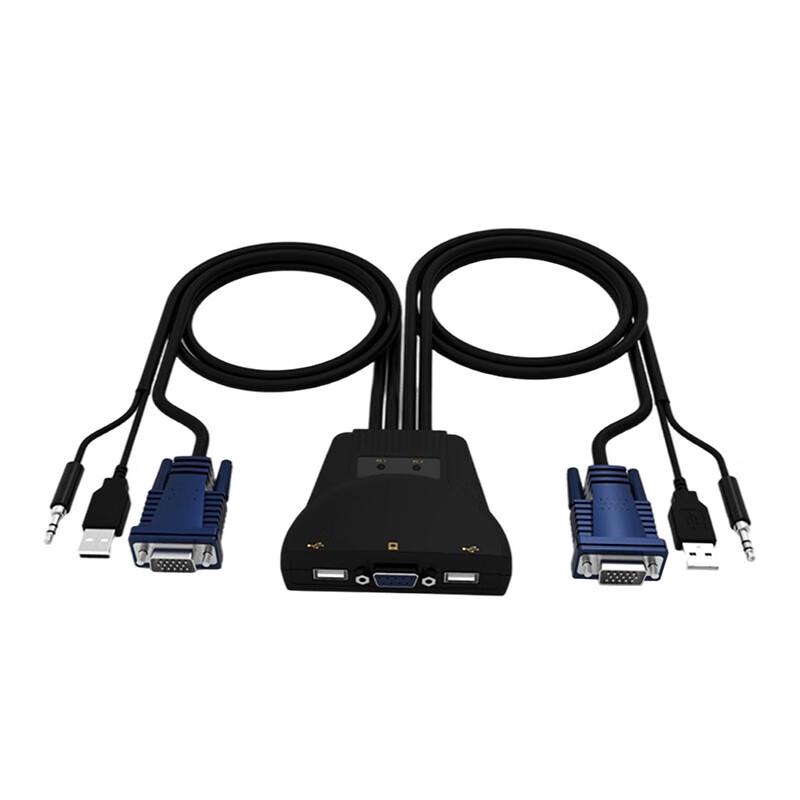 

LANBE LS-21UA Compact 2-Port KVM Switch (VGA+USB+Audio)