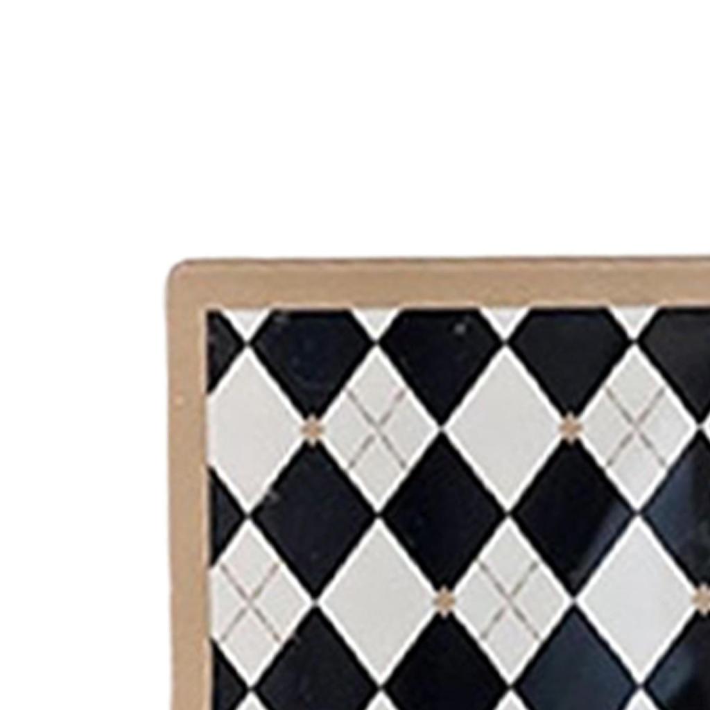 Acrylic Checkerboard Drinks Coaster Cup Mat Tabletop Protection Serving Tray Decorative