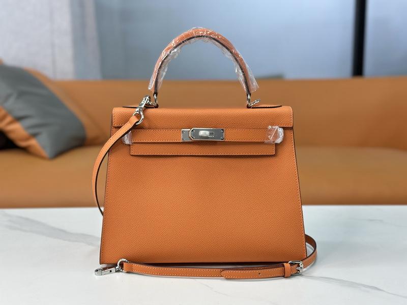26 New Genuine Leather Women's Bag Palm Pattern Mini 22CM25 Silver Buckle Handbag Single Shoulder Diagonal Cross-border