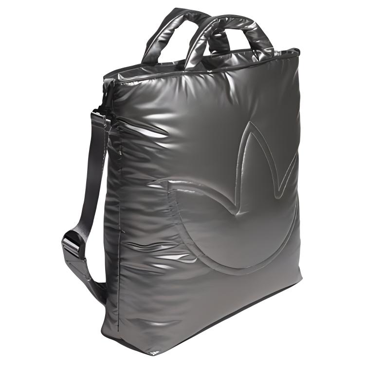 New Adidas Originals Polyurethane Shoulder Bag Crossbody Bag Handbag Regular Unisex Silver Gray JW1714