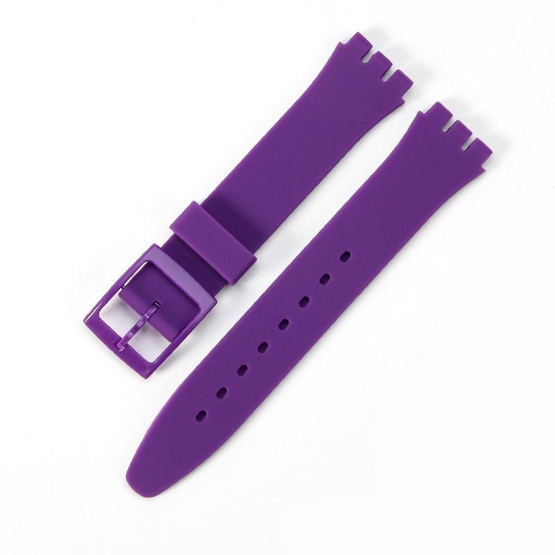 Silicone Unisex Sport Strap Classic Watch Band For Swatch Jelly Skin 19mm 17mm