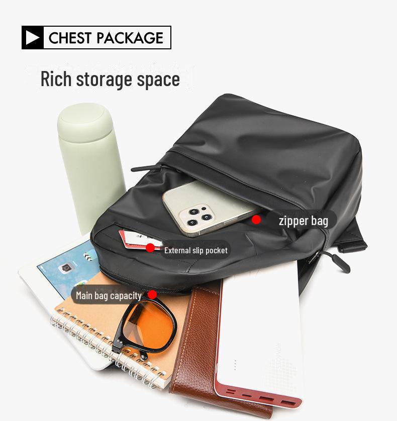 Unisex Wasserdichte Brust- und Schultertasche - Stilvolle, Leichte, Hochwertige Pendler- und Reisetasche.