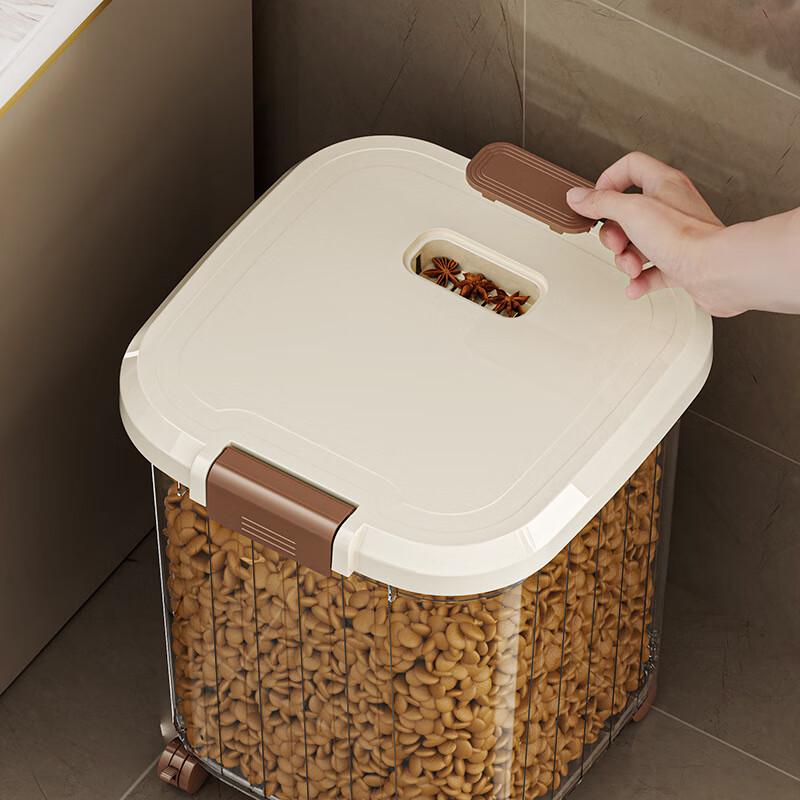 LISM Extra Large Sealed Flip-Top Food Storage Container with Wheels