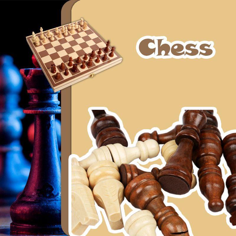 Luxurious Wooden Chess Set Featuring Premium Folding Chessboard And Elegant Pieces