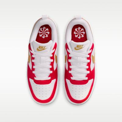 Nike Court Borough Low Recraft White University Red Gold (GS) Sneakers