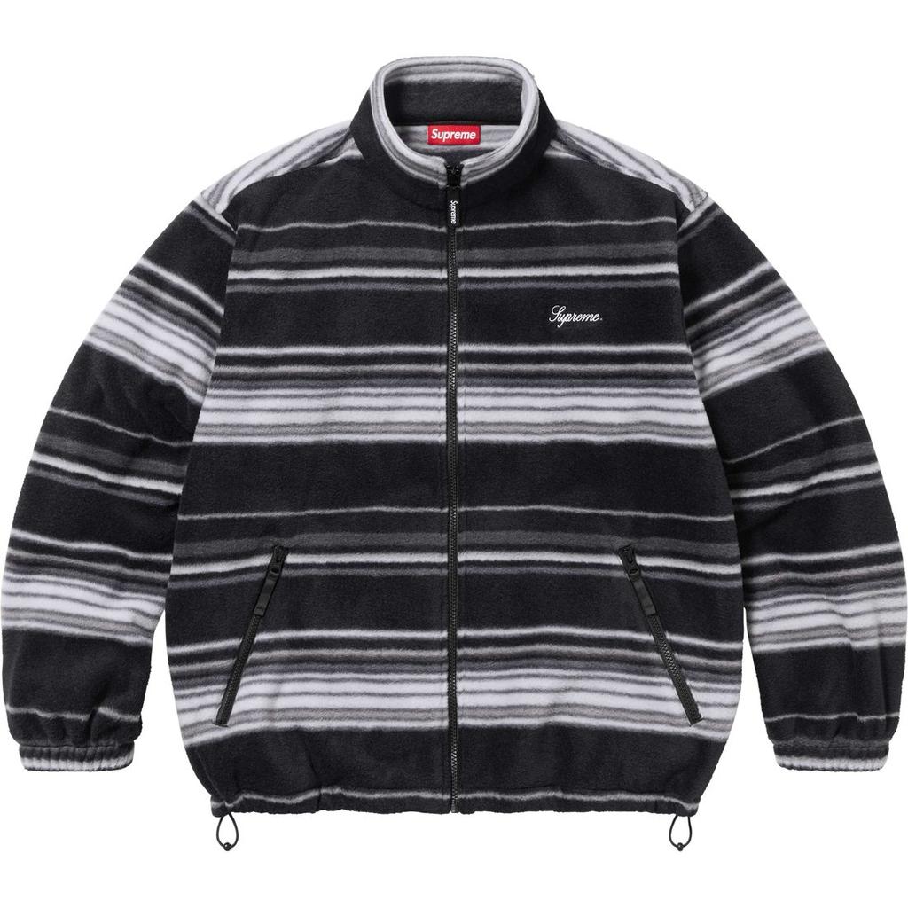 Supreme Stripe Zip Up Fleece Jacket SUP-FW24-138