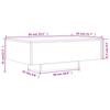 LED Coffee Table in Sonoma Oak 85 x 55 x 31 cm
