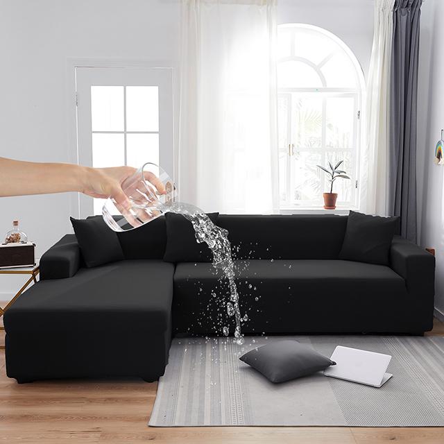 Water Proof Elastic Sofa Covers For Living Room Solid Color Sofa Slipcover Stretch Couch Cover Corner L Shape Sofa Need Buy 2pcs