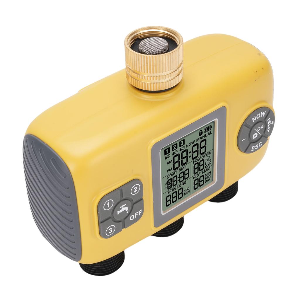 3 Outlet Sprinkler Timer Garden Hose Timer with Rain Delay Automatic Watering System Digital Irrigation Controller for