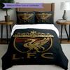 Set copripiumino 3 pezzi (1*Copripiumino + 2*Federe, Senza Nucleo),Set Biancheria da Letto con Stampa Liverpool F.C, Decorazione Camera da Letto, Per Tutte le Stagioni, Regalo di Compleanno