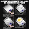High Precision Digital Kitchen Scale 10kg x 1g - Electronic Food Weighing Scale for Baking, Cooking, Household with Tare
