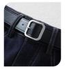 Dark Blue High-Waist Slimming Straight-Leg Cropped Jeans for Women - Spring 2025