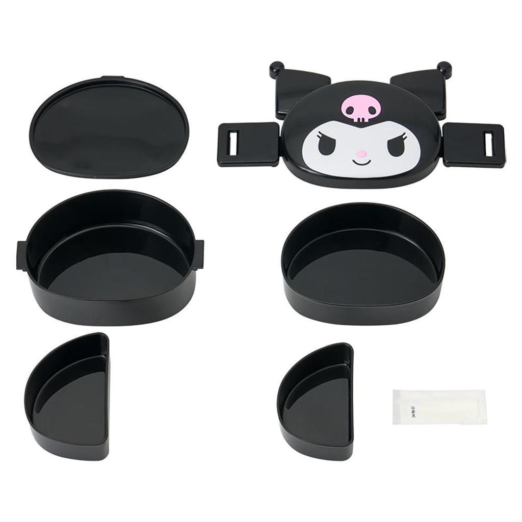 Sanrio Kuromi Lunch Box 589373 Face-Shaped Two-Tier