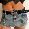 Y2K Women Waist Belt Luxury Design Jeans Belt Vintage Suede Leather Belt  Coat Skirt Decoration