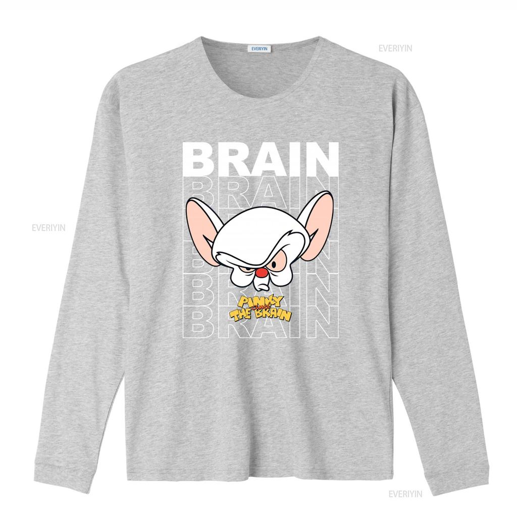 Brain Face Pinky and the Cartoon Character T Shirt for Fashion Casual vintage Washed designer clothes Stretched Slightly