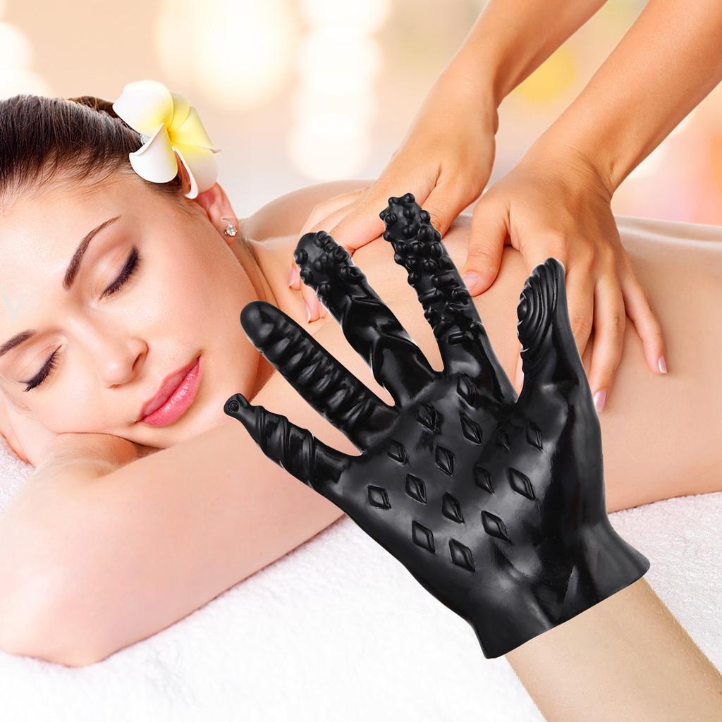 Textured Massage Glove, Finger Covers For Erotic Massage Of The Clitoris & Vaginal And Fisting