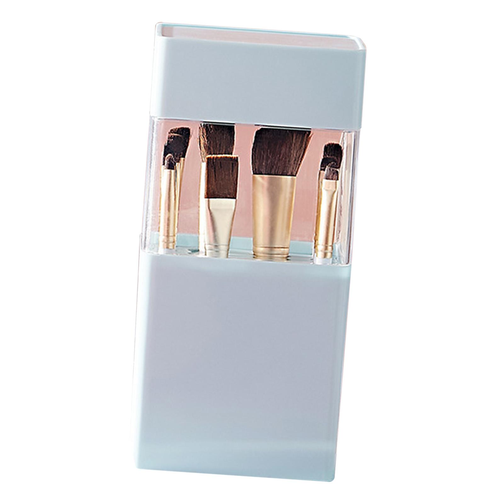 

Makeup Brush Holder with Transparent Lid Waterproof Large Capacity Cosmetic Brush Holder for Eyebrow Pencil