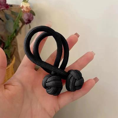 Rubber Chinese Knot Hair Rope Elastic Korean Rubber Band Sweet Elastic Hair Ring  Daily