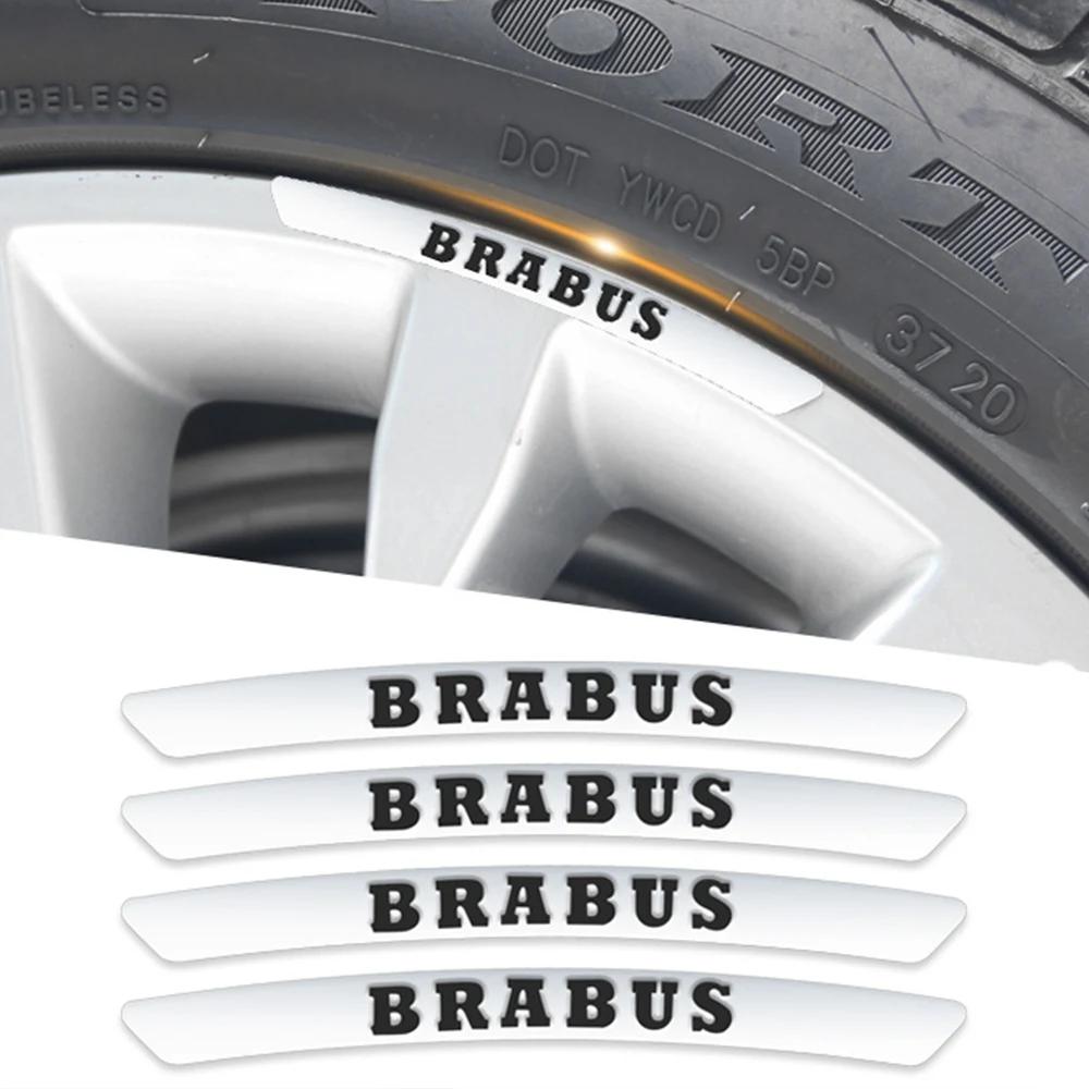 4Pcs Car Wheel Badge Sticker Emblem for Mercedes benz AMG Brabus 4 MATIC W124 W205 W211 W203 W204 W168 CLA CLK CLS GLA GLC C180