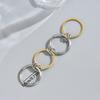 Popular Women's Stacked Ring Set, Geometric 18k Plating Design Cross Ring Jewelry