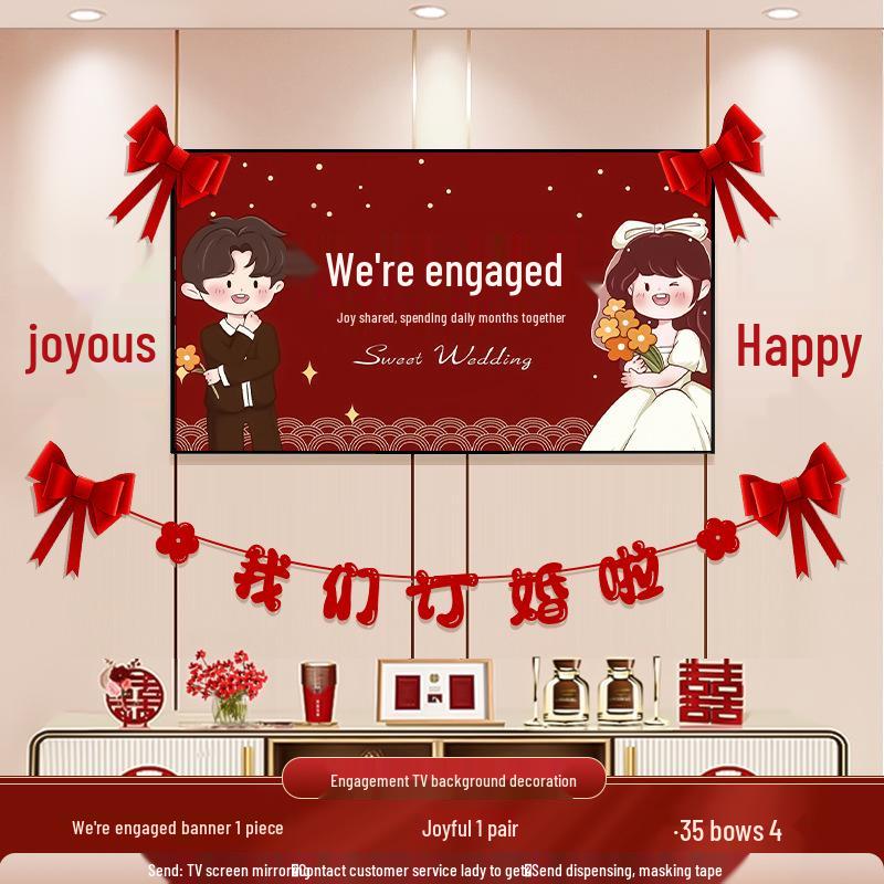 Double Happiness Garland for Wedding & Living Room Decor