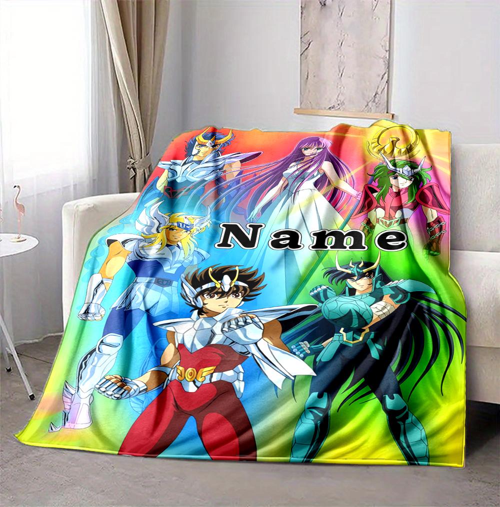 Custom Name Cosmic Warrior Flannel Blanket Throw Blanket Soft Warm Sofa Bed Decor Unique Gift