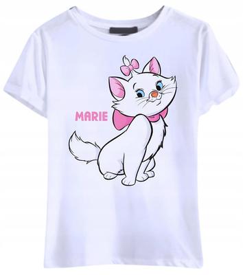 MARIE THE CAT Girls' T-SHIRT SHORT SLEEVE WHITE 98/104 ER04C