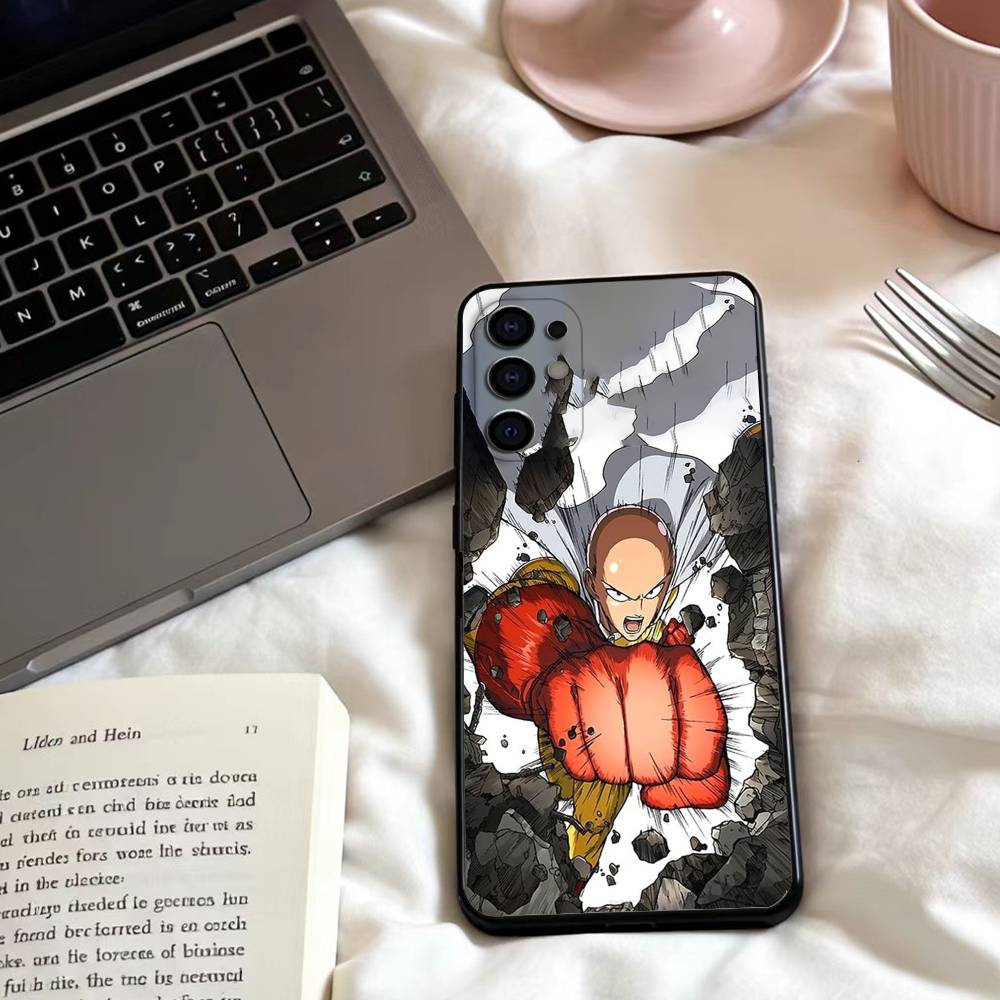 O-One Punch Man Anime Phone Case For Samsung S25,24,23,22,30,21,10,9,Ultra,Plus,Lite,FE,4,5 G Soft Black Case