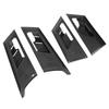 4Pcs Inner Door Handle Frame Cover Carbon Fiber Pattern Interior Door Handle Protection Trim Replacement for Mitsubishi