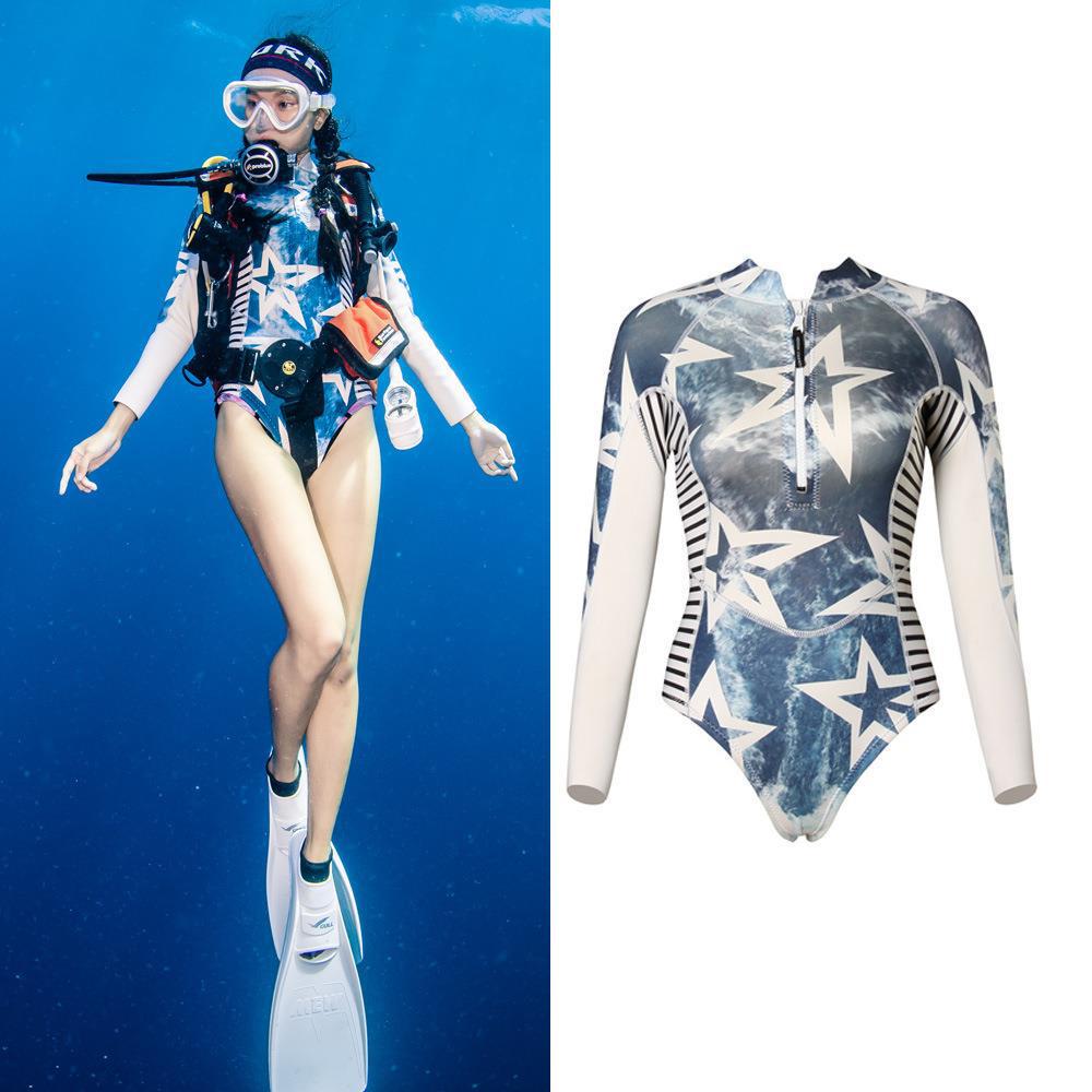 Women's 2mm Super Elastic Full Body Wetsuit for Surfing and Snorkeling