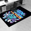 Black Contrast 67" Number Robot Lightning Chair Mat: Office Carpet for Home Decor, Gift Idea, Suitable for Bedroom, Living Room, Various Rooms