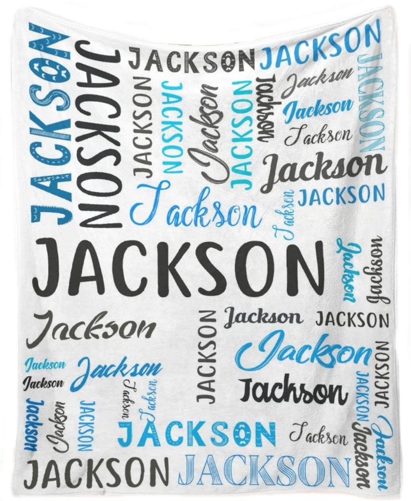 20 Colors Customized Children Adults Name Flannel Blanket Custom Personalized Day Gifts Blanket Cover Fleece Picnic Travel