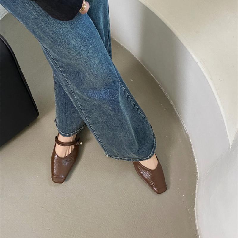 Fashion Summer Flat Shoes Women Pointed Toe Slingbacks Luxury Quality Suede Leather Walk Shoes Woman String Bead Runway Sandals Women