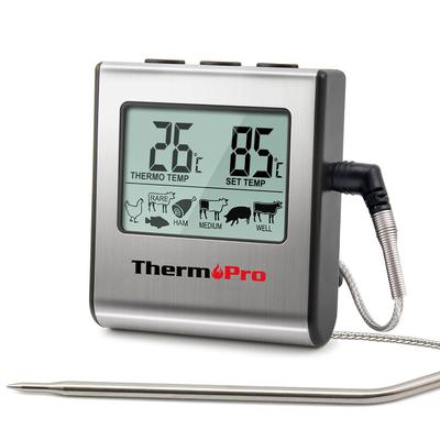 ThermoPro Digital Oven Thermometer for Cooking Foods Kitchen Timer and Alarm Function TP16 for Temperature Control for Fried Milk, Coffee, Meat, Food,