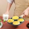 4 Hole Frying Pan Egg Omelet Burger Pan Non-stick Ham Pancake Maker For Gas Stove Induction Cooker