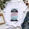 Women Graphic Short Sleeve O-Neck Cartoon Printing Fashion Cute Printed Tops Lady Basic Tees T Shirt Clothing Female Creatives